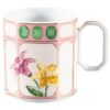 Ceașcă de cafea Idyllia cu farfurioară, din porțelan, cu motiv imprimat cu cristale, flori, multicolor Ceașcă de cafea Idyllia cu farfurioară, din porțelan, cu motiv imprimat cu cristale, flori, multicolor