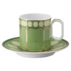 Ceașcă de cafea Signum cu farfurioară, porțelan, verde Ceașcă de cafea Signum cu farfurioară, porțelan, verde
