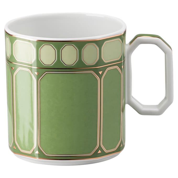 Ceașcă de cafea Signum cu farfurioară, porțelan, verde Ceașcă de cafea Signum cu farfurioară, porțelan, verde