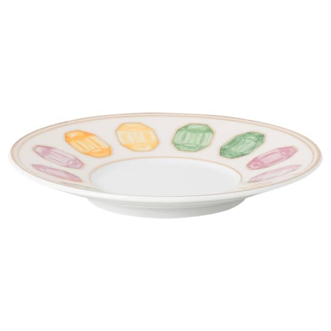Ceașcă de espresso Idyllia cu farfurioară, porțelan, motiv imprimat cu cristale, citron, multicolor Ceașcă de espresso Idyllia cu farfurioară, porțelan, motiv imprimat cu cristale, citron, multicolor