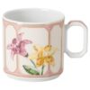 Ceașcă de espresso Idyllia cu farfurioară, porțelan, motiv imprimat cu cristale, citron, multicolor Ceașcă de espresso Idyllia cu farfurioară, porțelan, motiv imprimat cu cristale, citron, multicolor