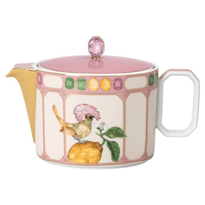 Ceainic Idyllia din porțelan, cu motiv imprimat cu cristale, muscar, mic, multicolor Ceainic Idyllia din porțelan, cu motiv imprimat cu cristale, muscar, mic, multicolor