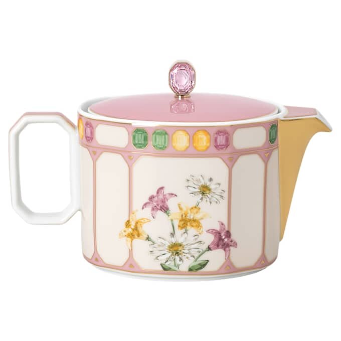 Ceainic Idyllia din porțelan, cu motiv imprimat cu cristale, muscar, mic, multicolor Ceainic Idyllia din porțelan, cu motiv imprimat cu cristale, muscar, mic, multicolor
