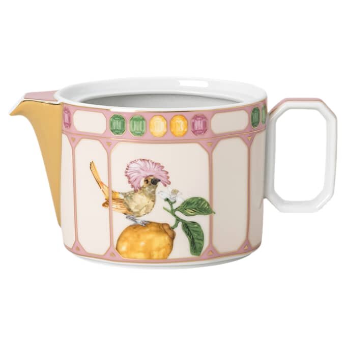Ceainic Idyllia din porțelan, cu motiv imprimat cu cristale, muscar, mic, multicolor Ceainic Idyllia din porțelan, cu motiv imprimat cu cristale, muscar, mic, multicolor