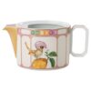Ceainic Idyllia din porțelan, cu motiv imprimat cu cristale, pasăre, multicolor Ceainic Idyllia din porțelan, cu motiv imprimat cu cristale, pasăre, multicolor