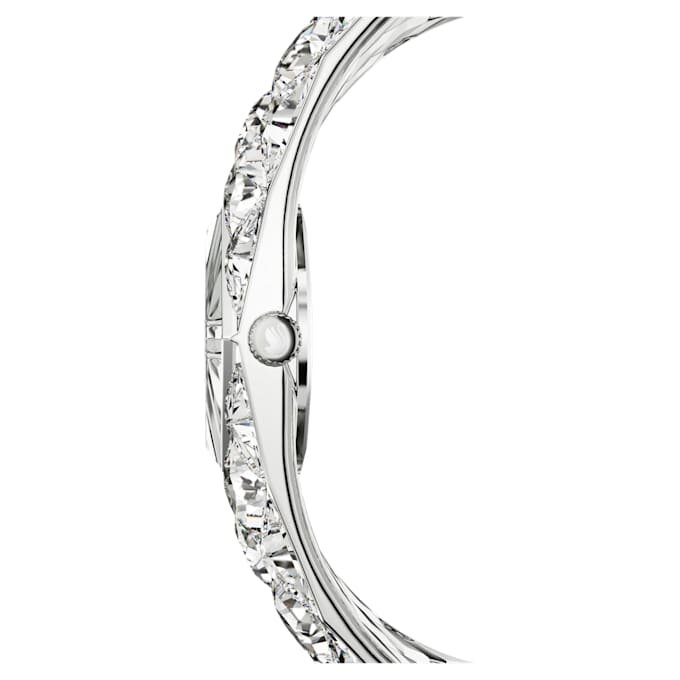 Ceas-brățară Curiosa cu brățară din cristale, nuanță argintie, oțel inoxidabil Ceas-brățară Curiosa cu brățară din cristale, nuanță argintie, oțel inoxidabil