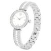Ceas-brățară Matrix Pearl, fabricat în Elveția, brățară cu cristale, alb, oțel inoxidabil Ceas-brățară Matrix Pearl, fabricat în Elveția, brățară cu cristale, alb, oțel inoxidabil
