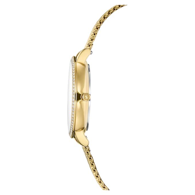 Ceas Clarica fabricat în Elveția, brățară metalică, nuanță aurie, finisaj auriu Ceas Clarica fabricat în Elveția, brățară metalică, nuanță aurie, finisaj auriu