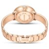 Ceas cu brățară tip bangle Crystalline, fabricat în Elveția, brățară metalică, alb, finisaj aur roz Ceas cu brățară tip bangle Crystalline, fabricat în Elveția, brățară metalică, alb, finisaj aur roz