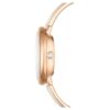Ceas cu brățară tip bangle Crystalline, fabricat în Elveția, brățară metalică, alb, finisaj aur roz Ceas cu brățară tip bangle Crystalline, fabricat în Elveția, brățară metalică, alb, finisaj aur roz