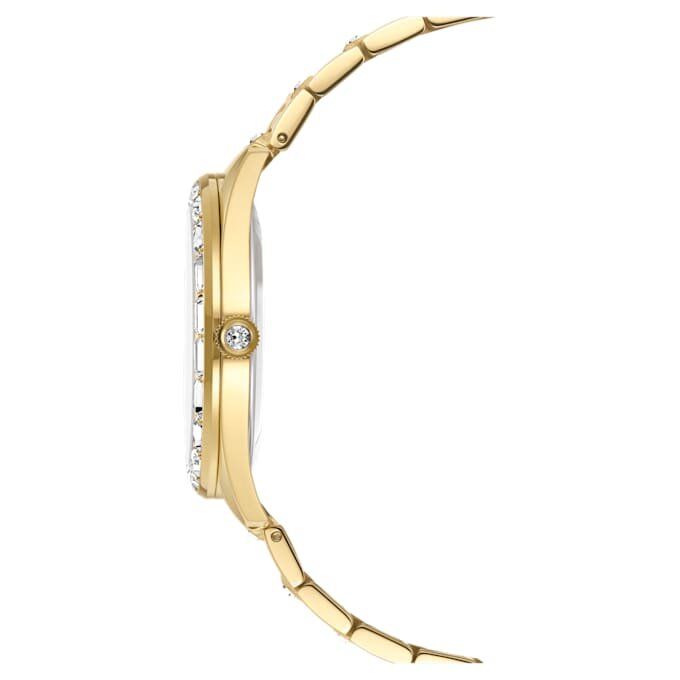 Ceas Matrix cu dată, fabricat în Elveția, brățară metalică, nuanță aurie, finisaj auriu Ceas Matrix cu dată, fabricat în Elveția, brățară metalică, nuanță aurie, finisaj auriu