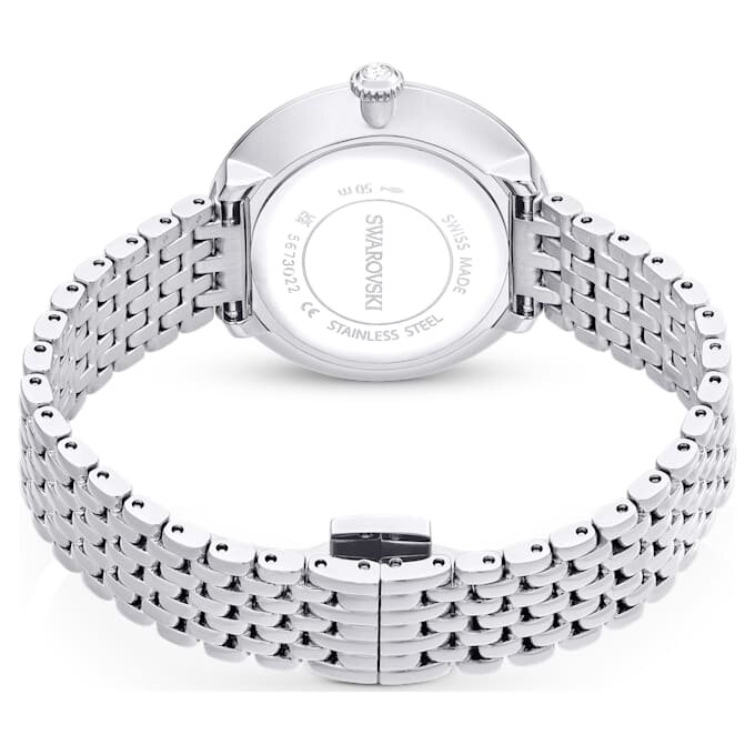 Ceas Matrix Tennis cu 7 zale, fabricat în Elveția, brățară metalică, nuanță argintie, oțel inoxidabil Ceas Matrix Tennis cu 7 zale, fabricat în Elveția, brățară metalică, nuanță argintie, oțel inoxidabil