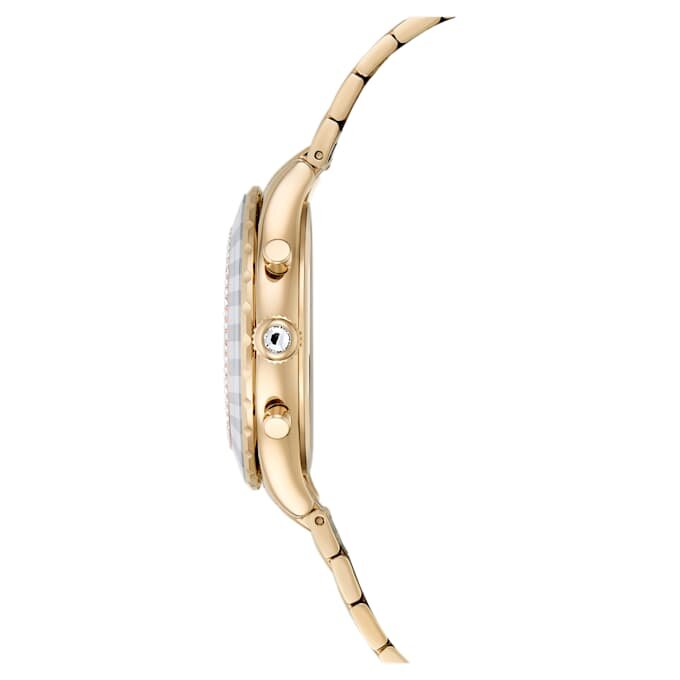 Ceas Octea Chrono fabricat în Elveția, brățară metalică, nuanță aurie, finisaj auriu-șampanie Ceas Octea Chrono fabricat în Elveția, brățară metalică, nuanță aurie, finisaj auriu-șampanie