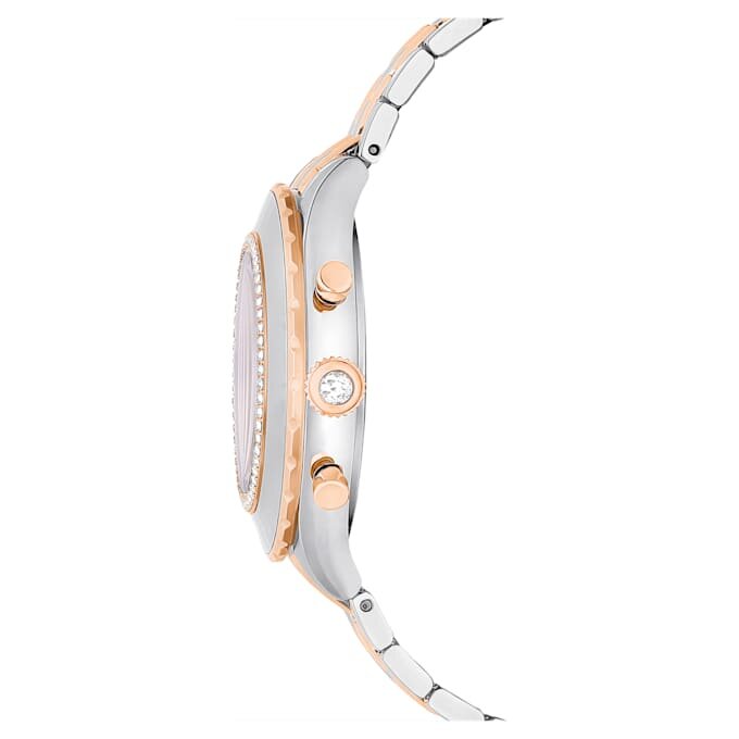 Ceas Octea Chrono fabricat în Elveția, brățară metalică, nuanță de aur roz, finisaj din metale mixte Ceas Octea Chrono fabricat în Elveția, brățară metalică, nuanță de aur roz, finisaj din metale mixte