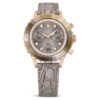 Ceas Octea Chrono fabricat în Elveția, curea din piele, gri, finisaj auriu roz Ceas Octea Chrono fabricat în Elveția, curea din piele, gri, finisaj auriu roz