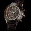 Ceas Octea Chrono fabricat în Elveția, curea din piele, gri, finisaj auriu roz Ceas Octea Chrono fabricat în Elveția, curea din piele, gri, finisaj auriu roz