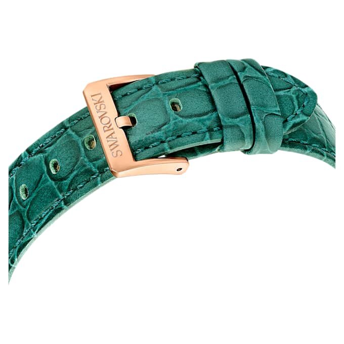 Ceas Octea Chrono fabricat în Elveția, curea din piele, verde, finisaj aur roz Ceas Octea Chrono fabricat în Elveția, curea din piele, verde, finisaj aur roz