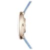 Ceas oval Imber fabricat în Elveția, curea din piele, albastru, finisaj auriu-șampanie Ceas oval Imber fabricat în Elveția, curea din piele, albastru, finisaj auriu-șampanie