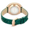 Ceas oval Imber fabricat în Elveția, curea din piele, verde, finisaj aur roz Ceas oval Imber fabricat în Elveția, curea din piele, verde, finisaj aur roz