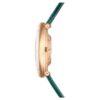 Ceas oval Imber fabricat în Elveția, curea din piele, verde, finisaj aur roz Ceas oval Imber fabricat în Elveția, curea din piele, verde, finisaj aur roz
