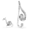 Cercei cu clemă Ariana Grande X Swarovski, design asimetric, perle de cristal, tăietură baguette, albi, placare cu rodiu Cercei cu clemă Ariana Grande X Swarovski, design asimetric, perle de cristal, tăietură baguette, albi, placare cu rodiu