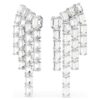 Cercei cu clemă Millenia, tăietură octogonală, stil candelabru, albi, placati cu rodiu Cercei cu clemă Millenia, tăietură octogonală, stil candelabru, albi, placati cu rodiu