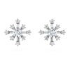 Cercei cu diamante create în laborator, 0,5 carate în total, formă rotundă, aur alb de 14K Cercei cu diamante create în laborator, 0,5 carate în total, formă rotundă, aur alb de 14K
