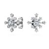 Cercei cu diamante create în laborator, 0,5 carate în total, formă rotundă, aur alb de 14K Cercei cu diamante create în laborator, 0,5 carate în total, formă rotundă, aur alb de 14K