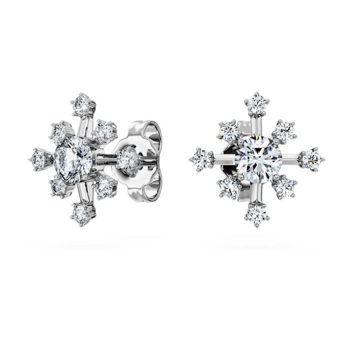 Cercei cu diamante create în laborator, 0,5 carate în total, formă rotundă, aur alb de 14K Cercei cu diamante create în laborator, 0,5 carate în total, formă rotundă, aur alb de 14K