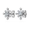 Cercei cu diamante create în laborator, 0,5 carate în total, formă rotundă, aur alb de 14K Cercei cu diamante create în laborator, 0,5 carate în total, formă rotundă, aur alb de 14K