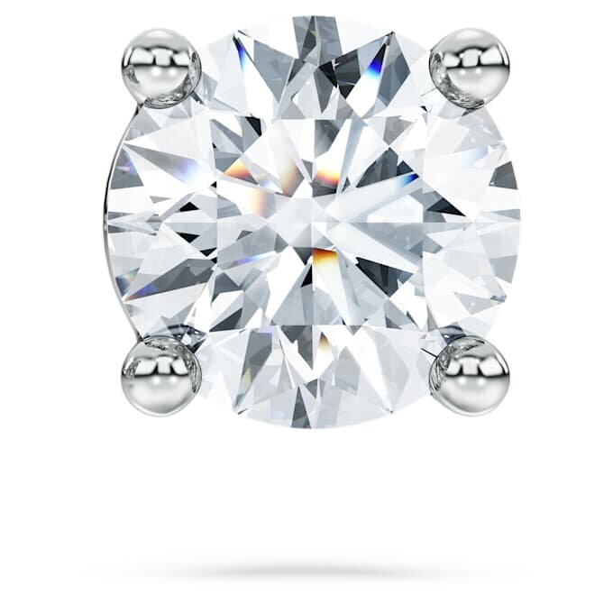 Cercei cu diamante create în laborator 0,5 Ct Tw, simpli, formă rotundă, aur alb de 14K Cercei cu diamante create în laborator 0,5 Ct Tw, simpli, formă rotundă, aur alb de 14K