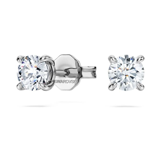 Cercei cu diamante create în laborator 0,52 ct în total, formă rotundă, argint sterling Cercei cu diamante create în laborator 0,52 ct în total, formă rotundă, argint sterling