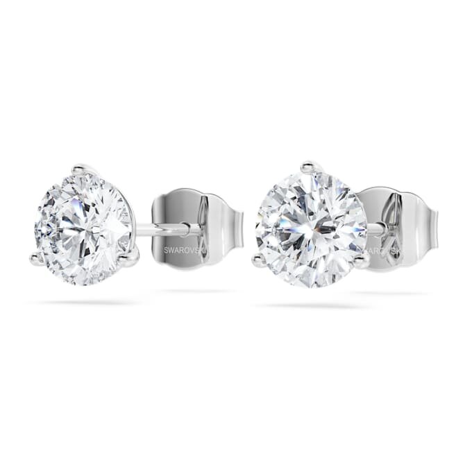 Cercei cu diamante de laborator „Eternity”, 2,0 carate în total, formă rotundă, aur alb de 14K Cercei cu diamante de laborator „Eternity”, 2,0 carate în total, formă rotundă, aur alb de 14K