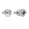 Cercei cu diamante de laborator „Eternity Halo”, 0,45 carate în total, formă rotundă, argint sterling