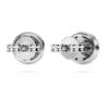 Cercei cu halou Eternity, diamante create în laborator, 0,75 carate în total, formă rotundă, aur alb de 14K
