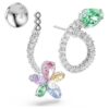 Cercei cu pandantiv Ariana Grande X Swarovski cu montură tip „ear jacket”, tăieturi mixte, libelulă, floare, multicolor, placat cu rodiu Cercei cu pandantiv Ariana Grande X Swarovski cu montură tip „ear jacket”, tăieturi mixte, libelulă, floare, multicolor, placat cu rodiu