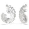 Cercei cu pandantiv Ariana Grande X Swarovski cu perle de cristal, tăieturi mixte, albi, placare cu rodiu Cercei cu pandantiv Ariana Grande X Swarovski cu perle de cristal, tăieturi mixte, albi, placare cu rodiu
