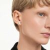 Cercei cu știft octogonali cu diamante create în laborator, 1,0 ct în total, formă octogonală, aur alb de 14K Cercei cu știft octogonali cu diamante create în laborator, 1,0 ct în total, formă octogonală, aur alb de 14K