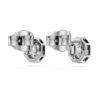 Cercei cu știft octogonali cu diamante create în laborator, 1,0 ct în total, formă octogonală, aur alb de 14K Cercei cu știft octogonali cu diamante create în laborator, 1,0 ct în total, formă octogonală, aur alb de 14K