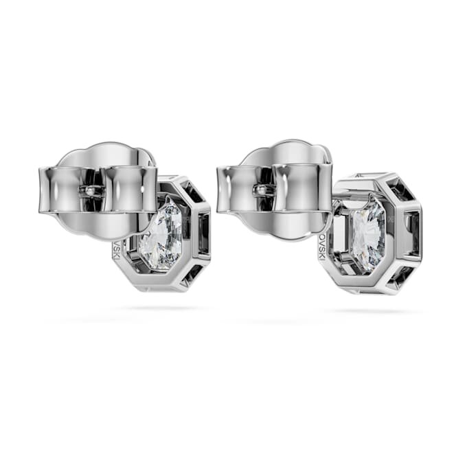 Cercei cu știft octogonali cu diamante create în laborator, 1,0 ct în total, formă octogonală, aur alb de 14K Cercei cu știft octogonali cu diamante create în laborator, 1,0 ct în total, formă octogonală, aur alb de 14K