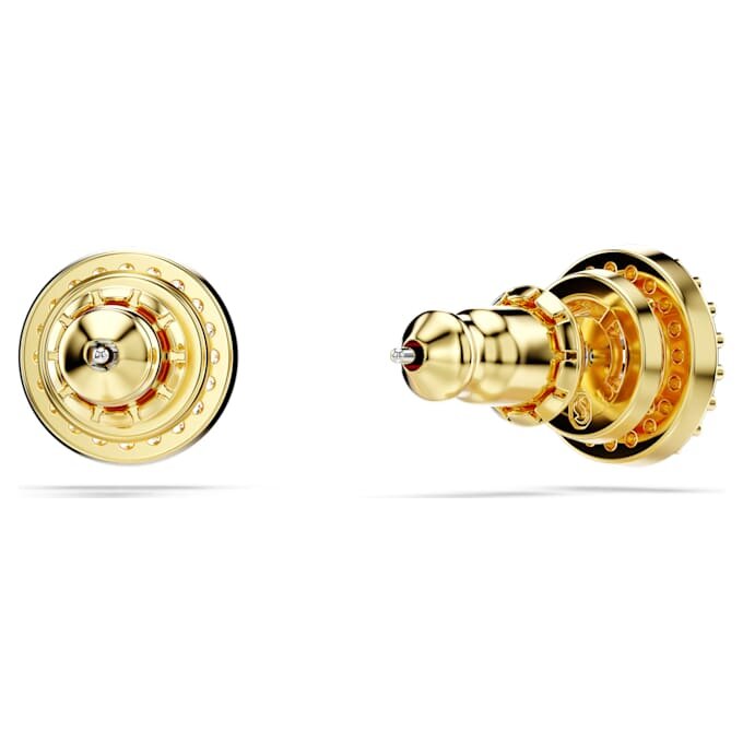 Cercei cu știft Una Angelic, tăietură rotundă, nuanță aurie, placare aurie Cercei cu știft Una Angelic, tăietură rotundă, nuanță aurie, placare aurie