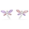 Cercei cu șurub Ariana Grande X Swarovski, tăieturi mixte, libelulă, multicolor, placat cu rodiu