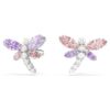 Cercei cu șurub Ariana Grande X Swarovski, tăieturi mixte, libelulă, multicolor, placat cu rodiu