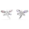 Cercei cu șurub Ariana Grande X Swarovski, tăieturi mixte, libelulă, multicolor, placat cu rodiu