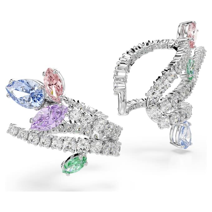 Cercei de tip „ear cuff” Ariana Grande x Swarovski cu tăieturi mixte, multicolori, placati cu rodiu Cercei de tip „ear cuff” Ariana Grande x Swarovski cu tăieturi mixte, multicolori, placati cu rodiu