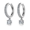 Cercei Eternity Drop cu diamante create în laborator, 0,7 Ct Tw, formă rotundă, aur alb de 14K Cercei Eternity Drop cu diamante create în laborator, 0,7 Ct Tw, formă rotundă, aur alb de 14K