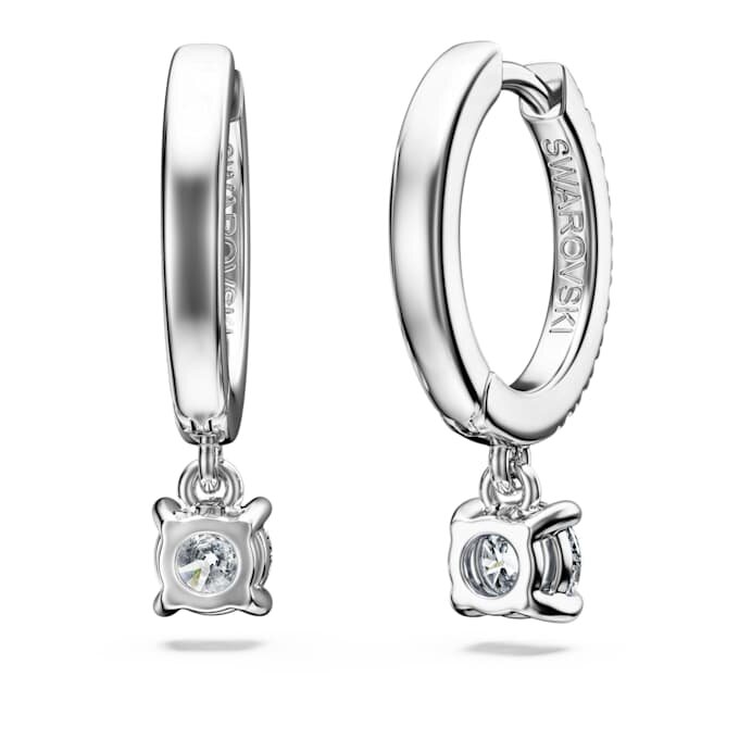 Cercei Eternity Drop cu diamante create în laborator, 0,7 Ct Tw, formă rotundă, aur alb de 14K Cercei Eternity Drop cu diamante create în laborator, 0,7 Ct Tw, formă rotundă, aur alb de 14K