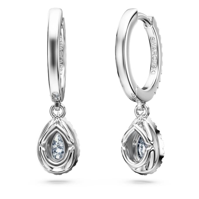 Cercei Eternity Drop cu diamante create în laborator, 1,25 carate în total, formă de pară, aur alb de 14K Cercei Eternity Drop cu diamante create în laborator, 1,25 carate în total, formă de pară, aur alb de 14K