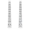 Cercei Eternity Drop cu diamante create în laborator, 1,3 Ct Tw, formă rotundă, aur alb de 14K Cercei Eternity Drop cu diamante create în laborator, 1,3 Ct Tw, formă rotundă, aur alb de 14K