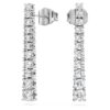 Cercei Eternity Drop cu diamante create în laborator, 1,3 Ct Tw, formă rotundă, aur alb de 14K Cercei Eternity Drop cu diamante create în laborator, 1,3 Ct Tw, formă rotundă, aur alb de 14K
